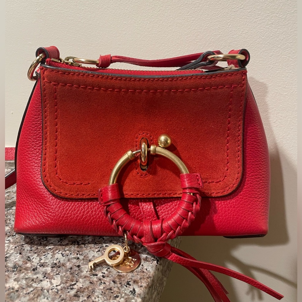 See by Chloe Mini Joan Leather Hobo Bag, color Gypsy Orange.